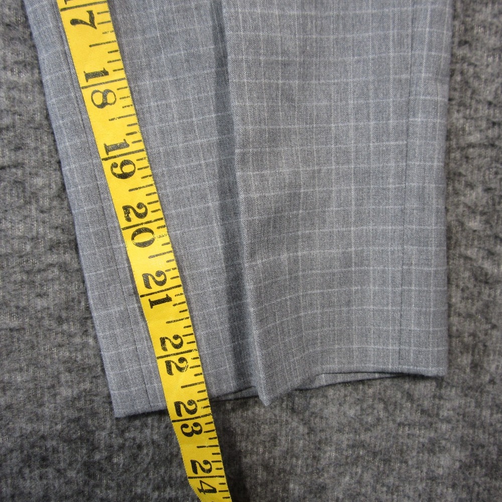 Lauren Ralph Lauren Dress Pants Size 8R Gray Windowpane Slim Ankle Career Preppy - Picture 6 of 8